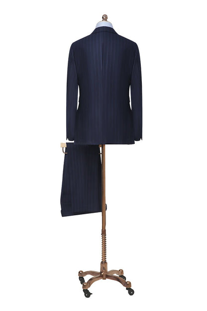 Pinstripe Double - Breasted Business Suit - The Drafting Room