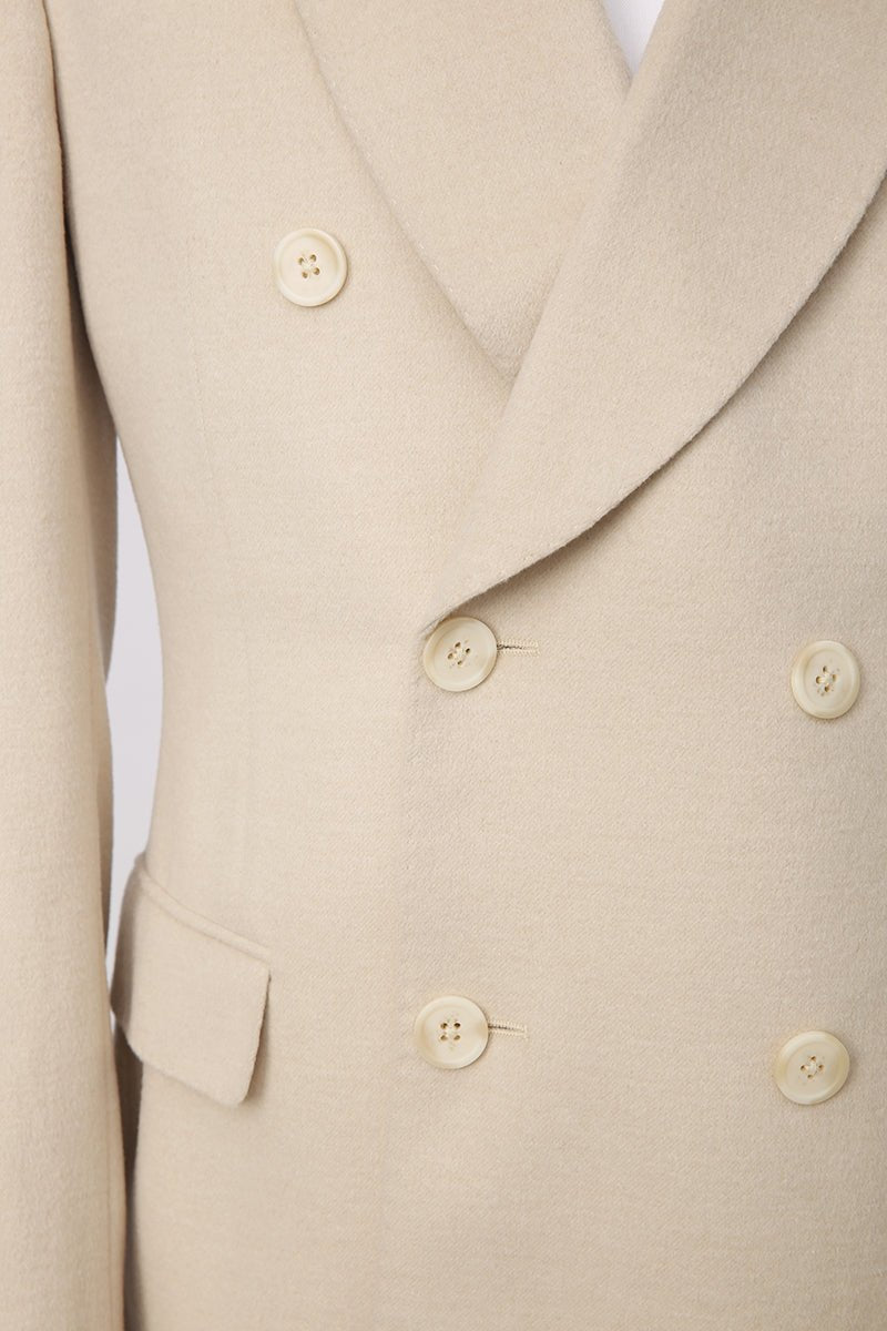 Camel Cashmere & Silk Double - Breasted Suit - The Drafting Room