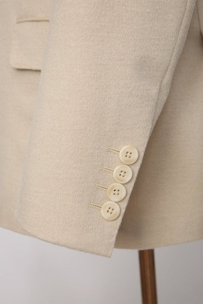 Camel Cashmere & Silk Double - Breasted Suit - The Drafting Room