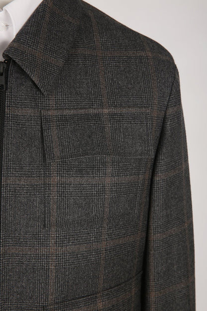 Plaid Wool Casual Jacket - The Drafting Room