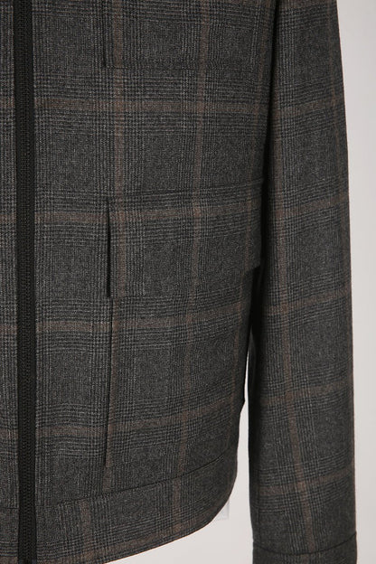 Plaid Wool Casual Jacket - The Drafting Room
