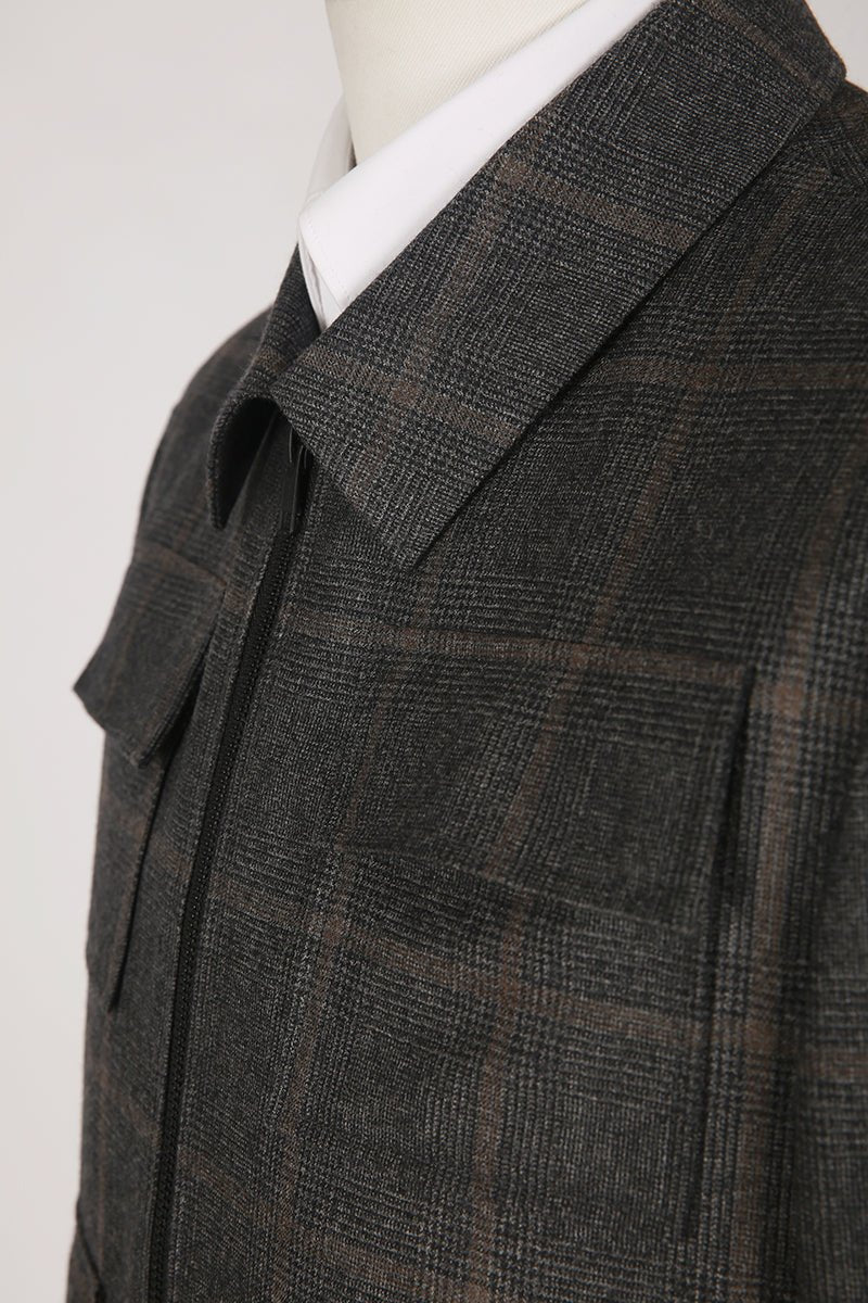 Plaid Wool Casual Jacket - The Drafting Room