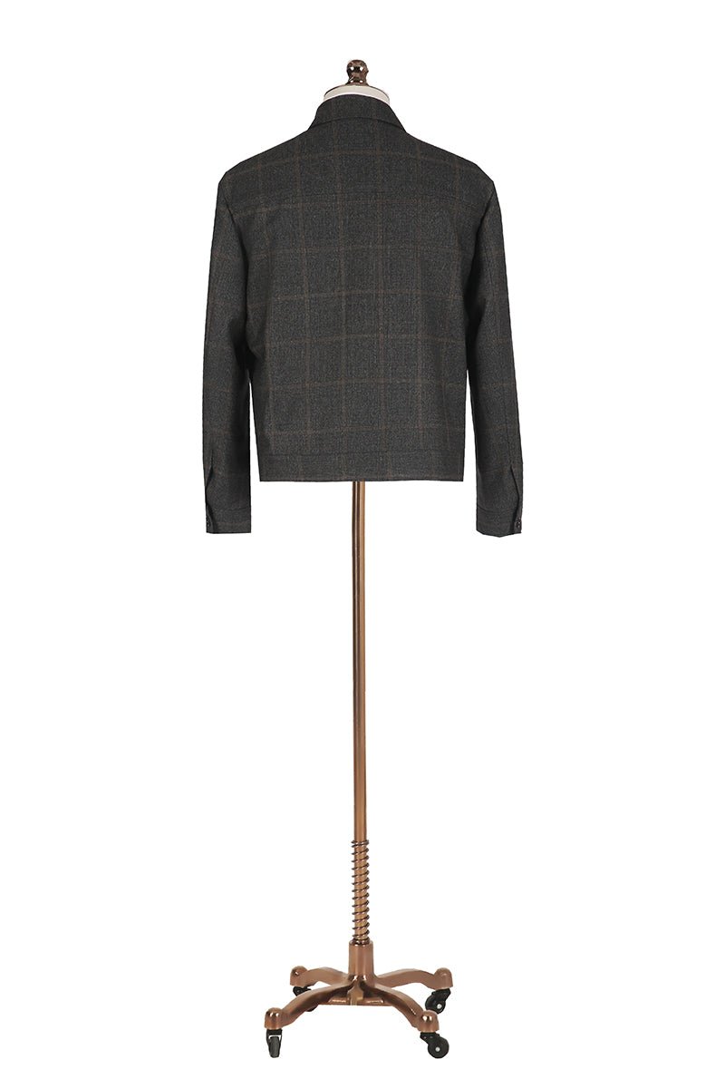 Plaid Wool Casual Jacket - The Drafting Room
