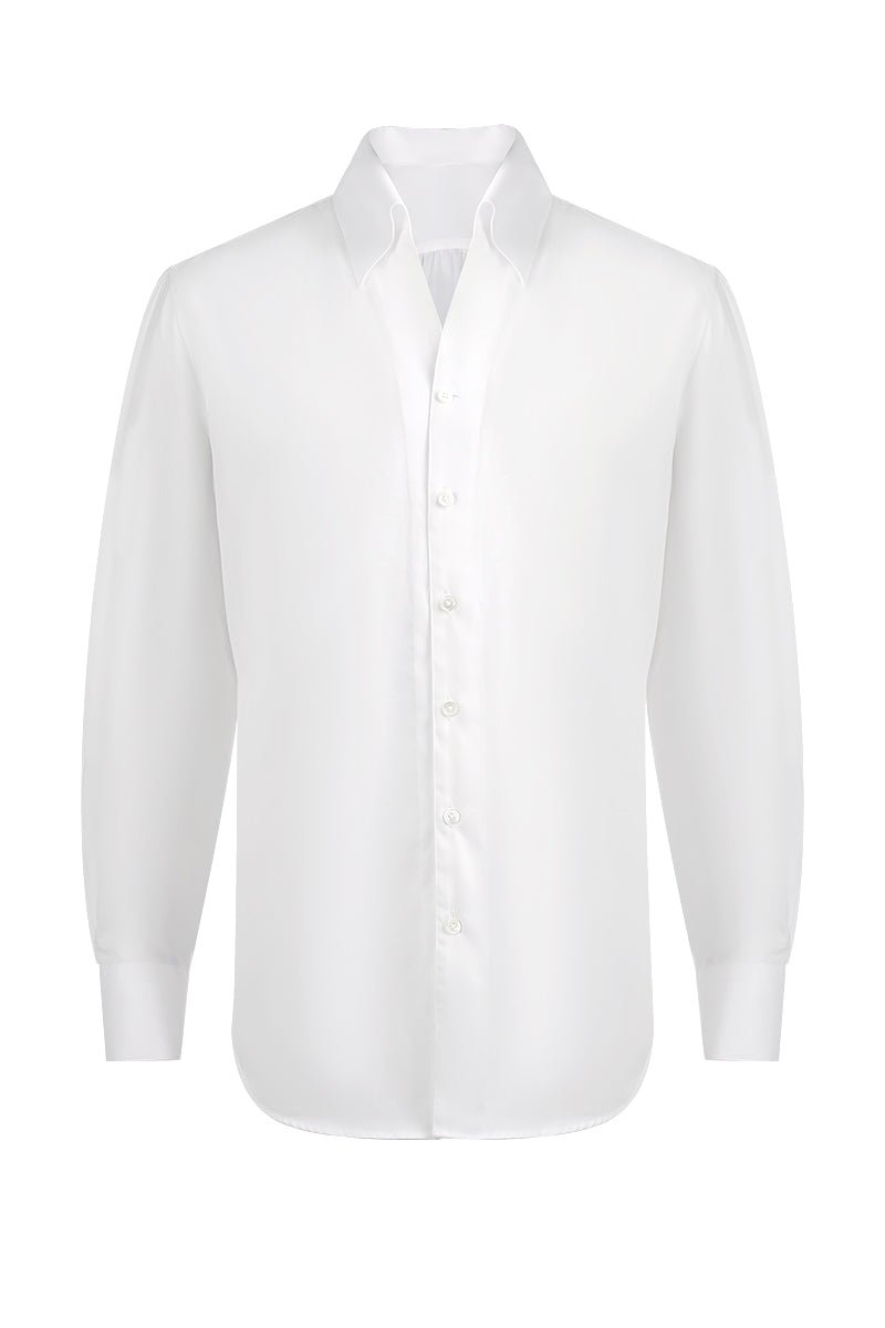 Neapolitan Style Shirt - White - The Drafting Room