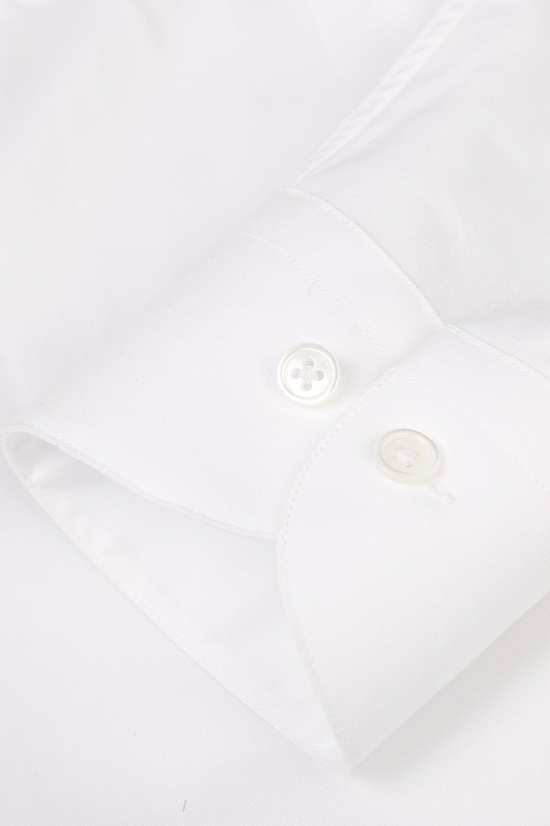 Neapolitan Style Shirt - White - The Drafting Room