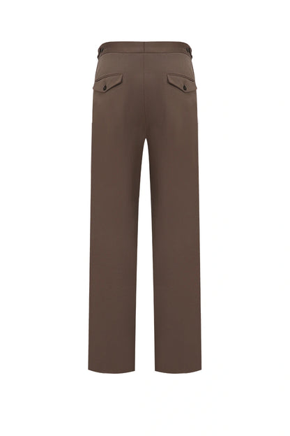 Relaxed Double-Pleat Cotton Trousers
