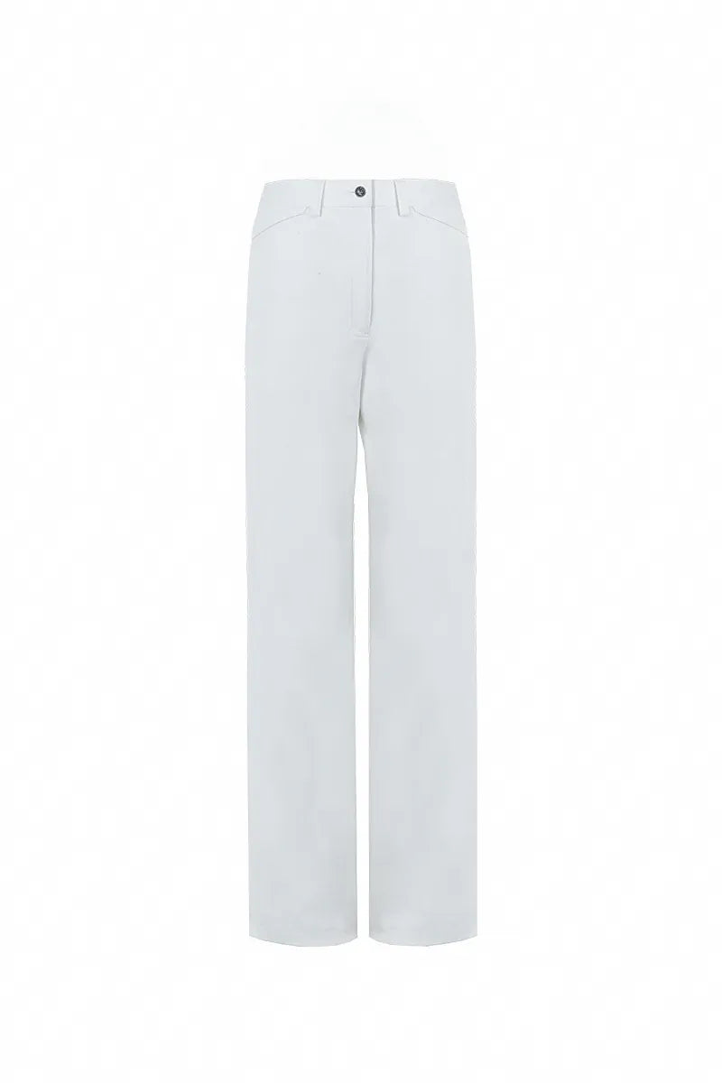 The High-Waist Wide-Leg Cotton Trouser