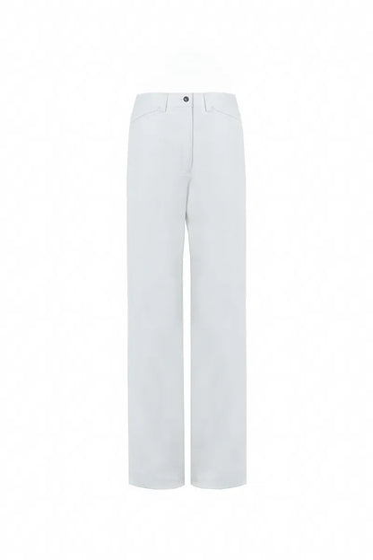 The High-Waist Wide-Leg Cotton Trouser