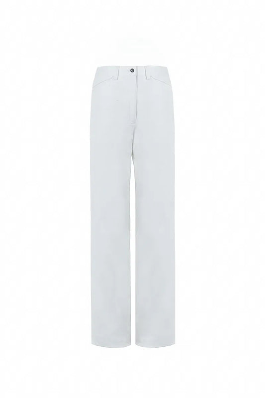The High-Waist Wide-Leg Cotton Trouser