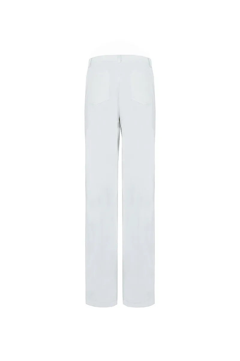 The High-Waist Wide-Leg Cotton Trouser
