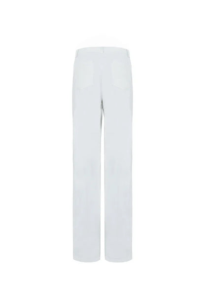 The High-Waist Wide-Leg Cotton Trouser