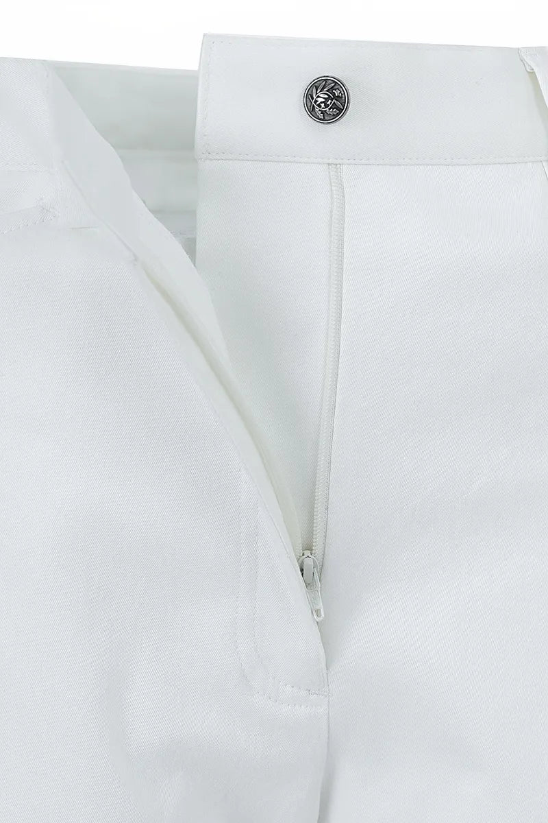The High-Waist Wide-Leg Cotton Trouser