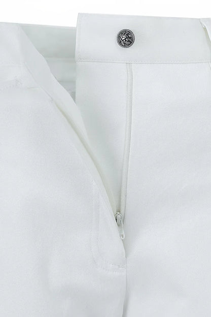 The High-Waist Wide-Leg Cotton Trouser