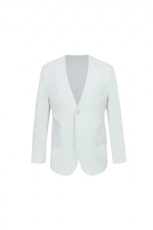 Soft Line Collarless Cotton Jacket