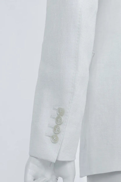 Natural Drape Linen Patch Jacket