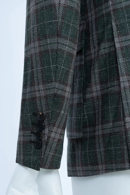Textured Check Patch Pocket Jacket