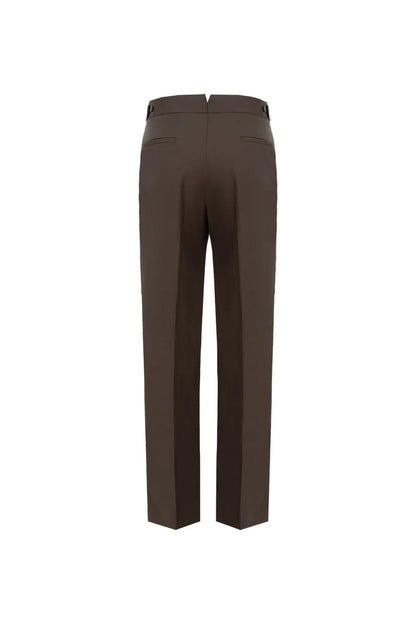 The Side-Tab Pleated Wool Trouser