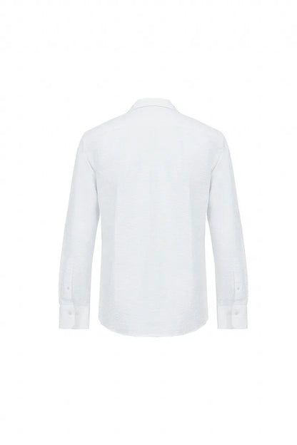 Crisp Cotton Seersucker Shirt