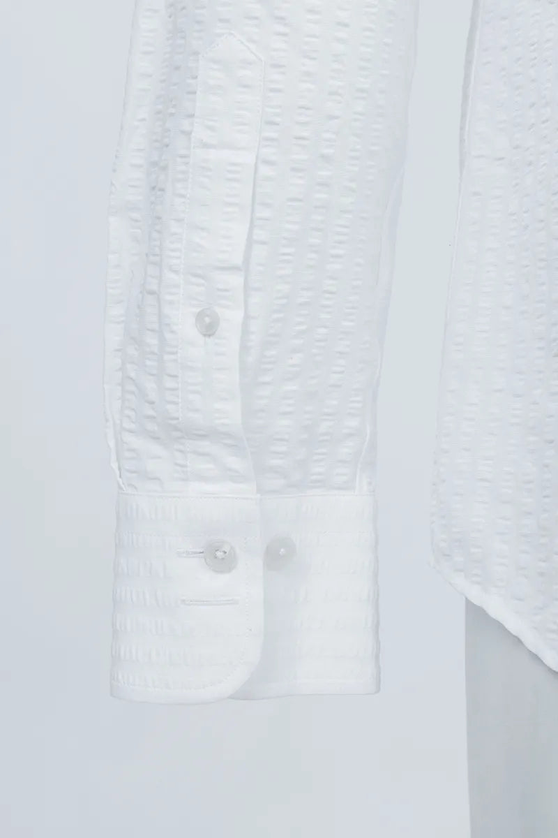 Crisp Cotton Seersucker Shirt