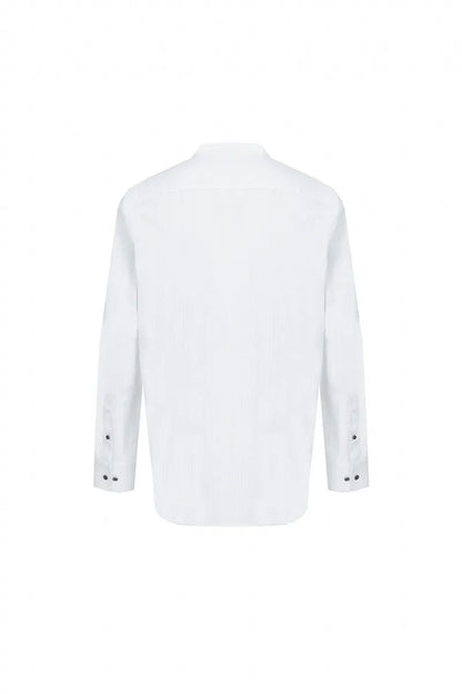 Stand Collar Poplin Pullover Shirt