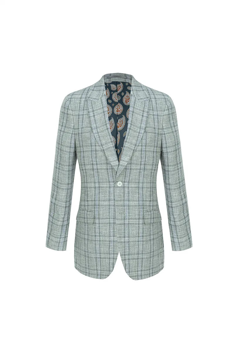 Wool Linen Silk Casual Canvas Jacket