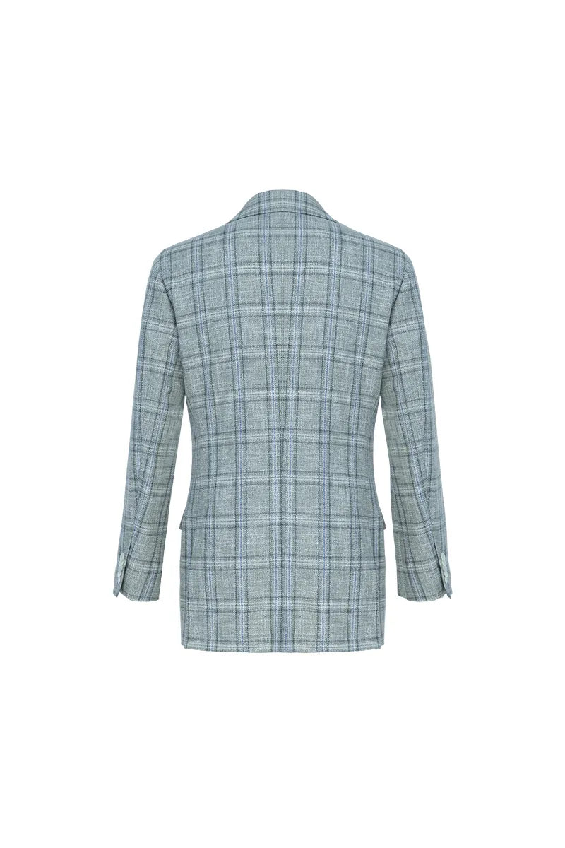 Wool Linen Silk Casual Canvas Jacket