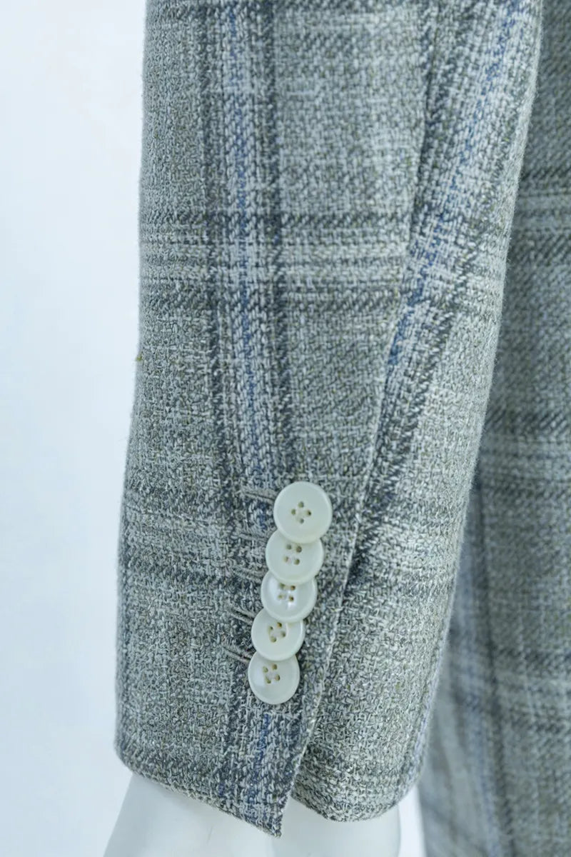 Wool Linen Silk Casual Canvas Jacket