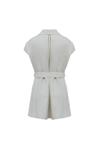 The Sleeveless Belted Shacket