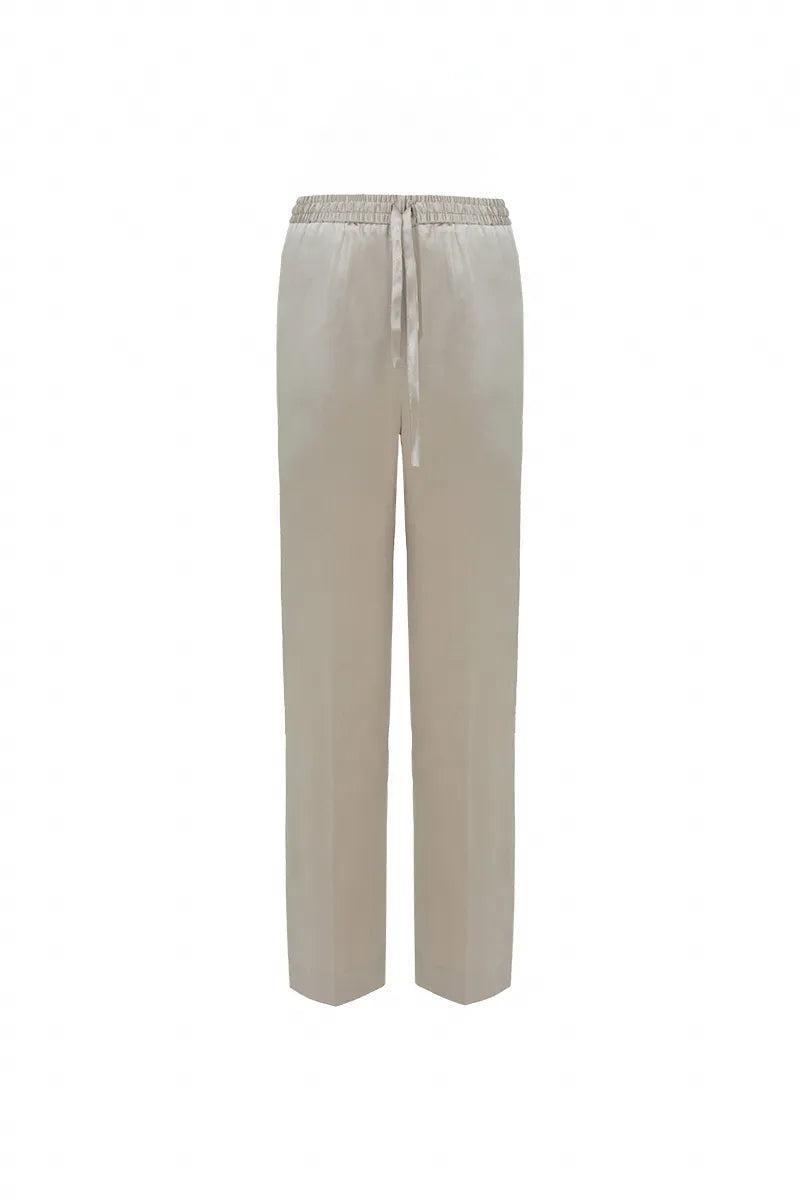 The Drawstring Silk Relaxed Pant