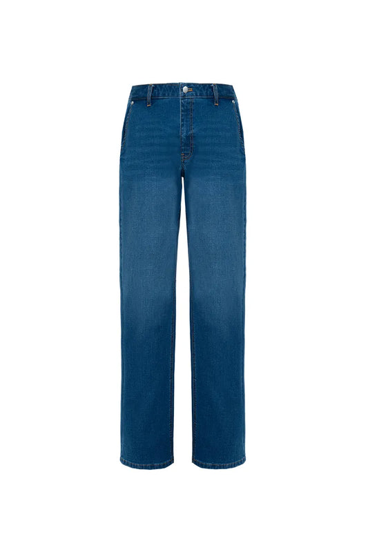 The Slanted-Pocket Straight Denim