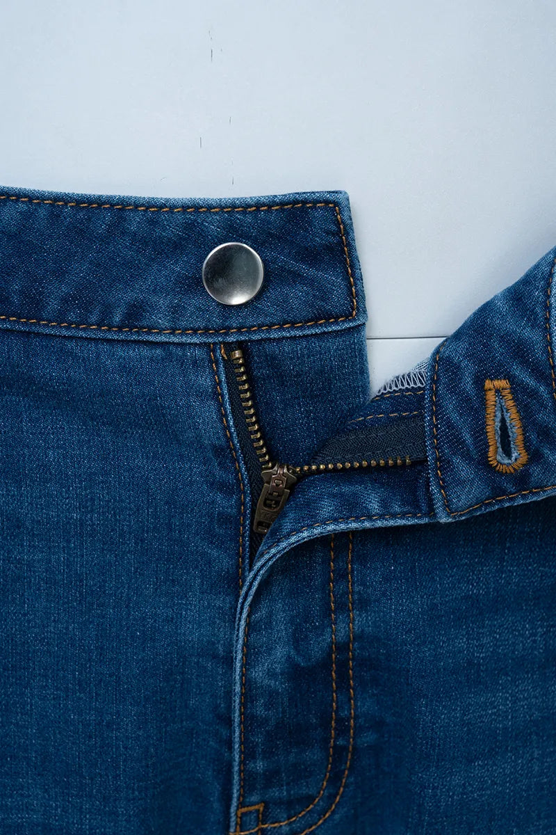 The Slanted-Pocket Straight Denim
