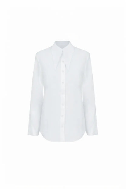 The Oversized Point-Collar Shirt