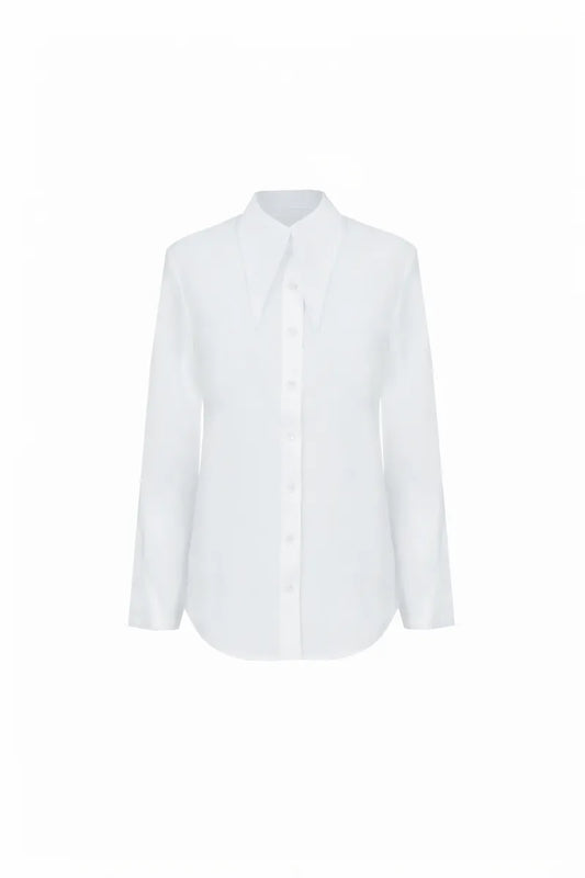 The Oversized Point-Collar Shirt