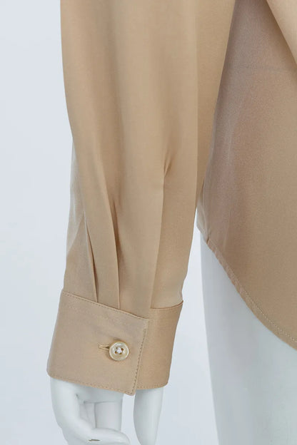 The Silk Cuban-Collar Relaxed Shirt