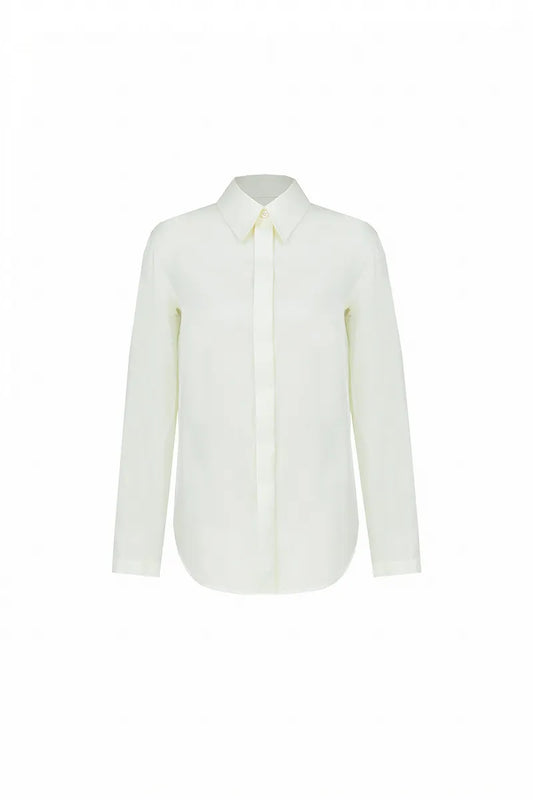 The Hidden-Placket Fitted Shirt