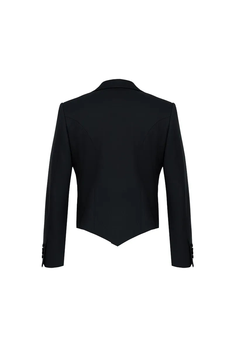 Cropped Shawl Collar Tuxedo Jacket
