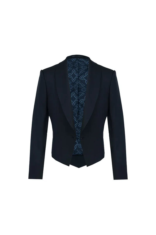 Cropped Shawl Collar Tuxedo Jacket