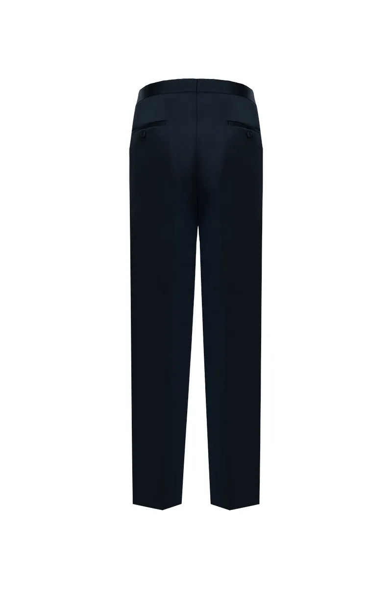 The Satin-Depth Wool Silk Trouser