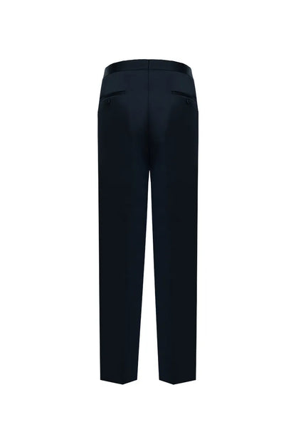 The Satin-Depth Wool Silk Trouser