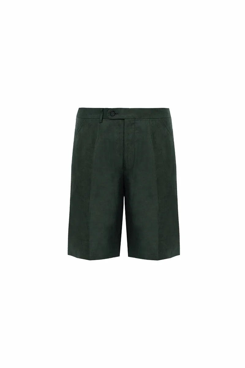 The Flat-Front Linen Short