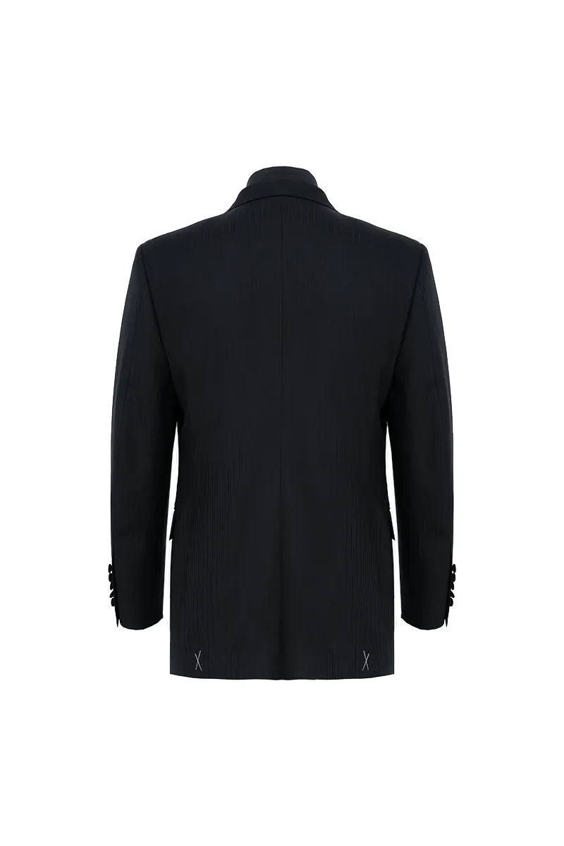 Jacquard Black Ceremonial Suit Jacket
