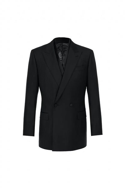 Jacquard Black Ceremonial Suit Jacket