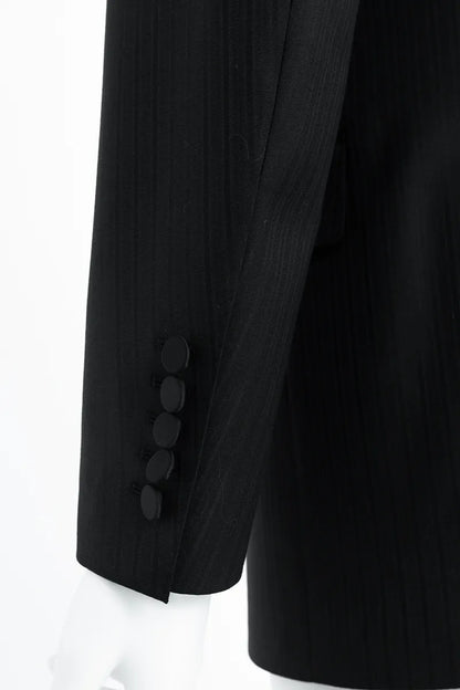 Jacquard Black Ceremonial Suit Jacket