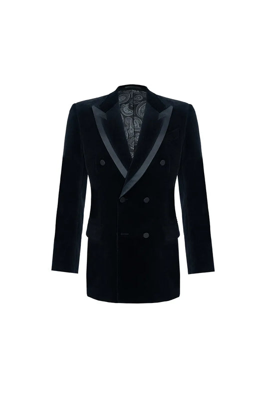 Silk Satin Structured Suit Jacket