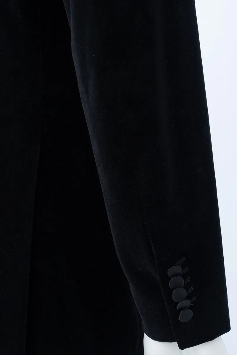 Silk Satin Structured Suit Jacket