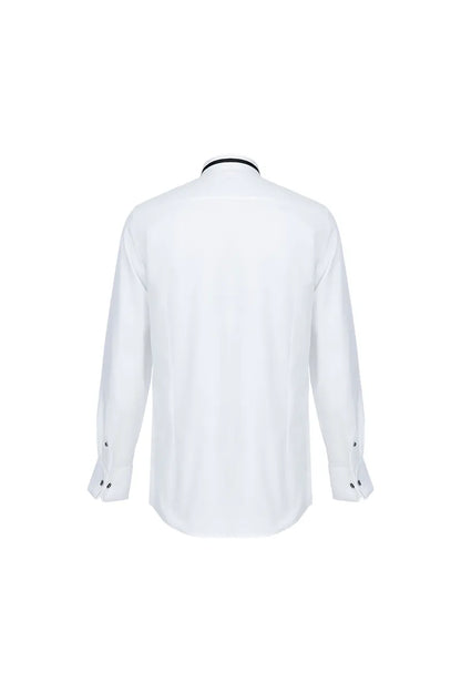 Ribbon-Detail Ceremonial Cotton Shirt