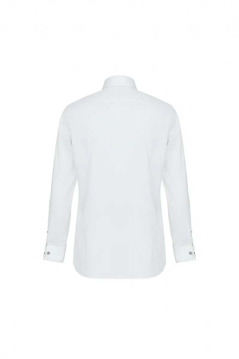 Textured Spread-Collar Dress Shirt