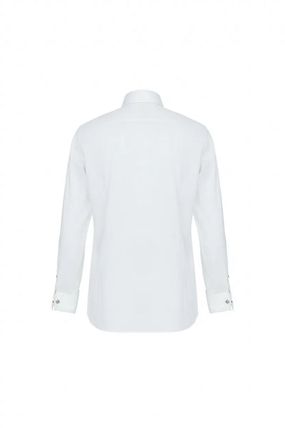 Textured Spread-Collar Dress Shirt