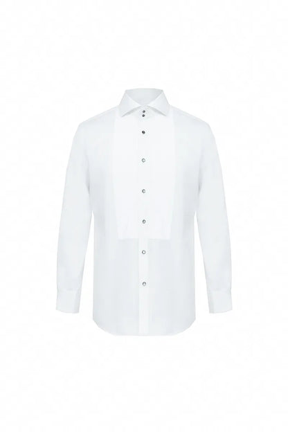 Textured Spread-Collar Dress Shirt