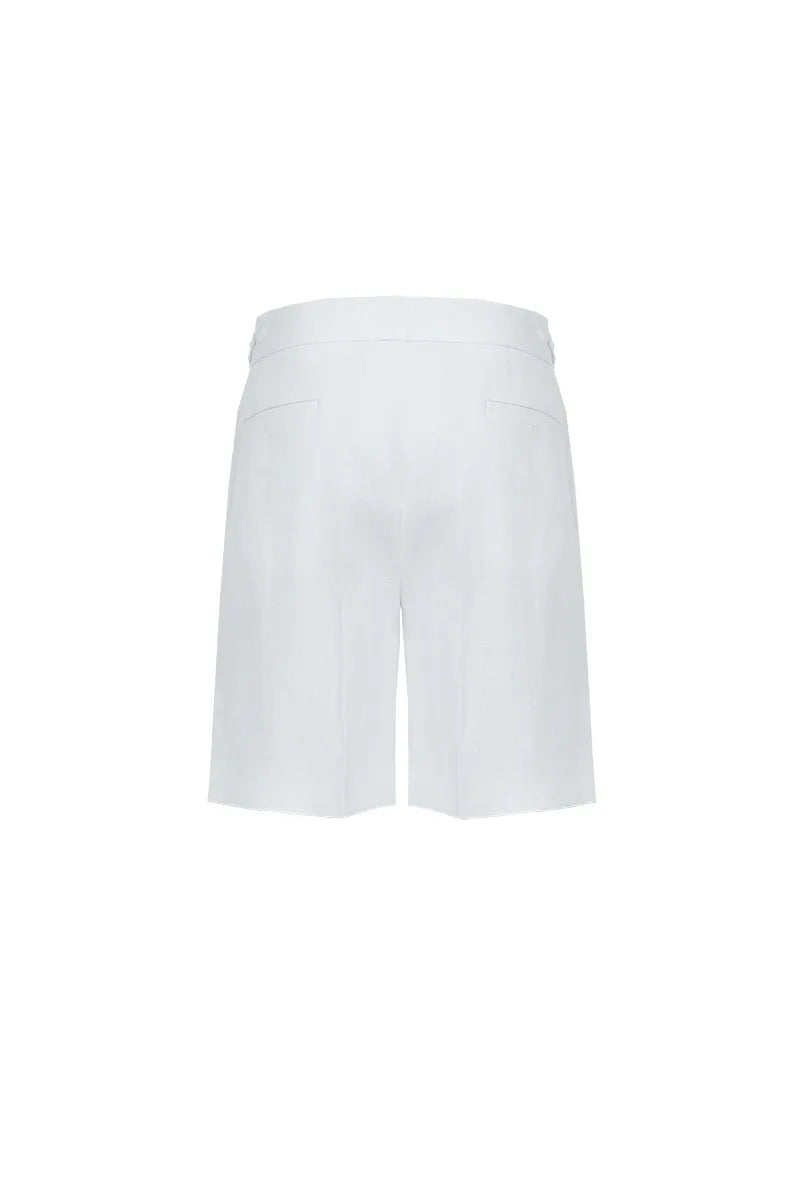 The Retro-Waist Linen Short